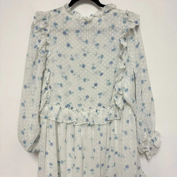 NWOT $299 STELLA NOVA Barbara Floral Ruffled Tiered Midi Dress - Cottagecore - Picture 8 of 10